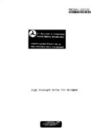 High Strength Bolts for Bridges with Addendum of April 14 1994 Demonstration Project No 88