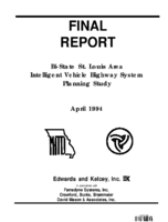 BiState St Louis Area Intelligent Vehicle Highway System Planning Study Final Report