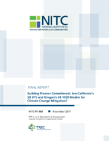 Building Planner Commitment Are Californias SB 375 and Oregons SB 1059 Models for ClimateChange Mitigation