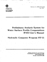 Preliminary Analysis System for Water Surface Profile Computations PAS  Users Manual