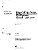 Chicagos OHare Runway Configuration Management System RCMS  Volume II  Users Guide