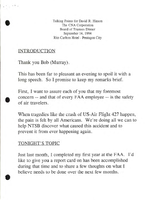 FAA Administrator David R Hinson Speeches September 1994