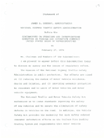 Statement of James B Gregory before the Subcommittee on Oversight and Investigations Committee on Foreign and Interstate Commerce United States House of Representatives