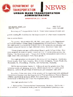 Department of Transportation News Urban Mass Transportation Administration UMTA 7257