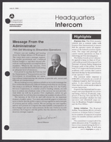FAA Headquarters Intercom JulyDecember 1995