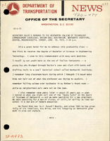 Secretary Volpes Remarks to the Wentworth College of Technology Commencement Exercises