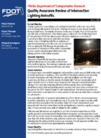 Quality Assurance Review of Intersection Lighting Retrofits Summary