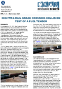 HighwayRail Grade Crossing Collision Test of a Fuel Tender Research Results