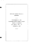 Interstate Commerce Commision Report of the Accident  Investigation Occuring on the WESTERN PACIFIC RAILROAD CARBONA CA