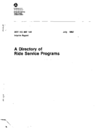 A Directory of Ride Service Programs