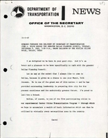 Remarks Prepared for Delivery by Secretary of Transportation John A Volpe before the Greater Dallas Planning Council