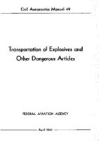CAM 49 Transportation Of Explosives And Other Dangerous Articles 1961