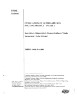 Evaluation of alternate bus routing project  Phase I
