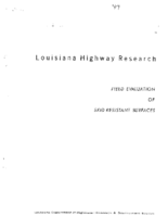 Field evaluation of skid resistant surfaces  final report  part I