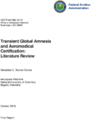 Transient Global Amnesia and Aeromedical Certification Literature Review