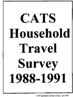 CATS Household Travel Survey 19881991 Transportation Facts About the Northeastern Illinois Region