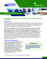 Leveraging Road Weather Data for Performance Management Dashboards and Reports