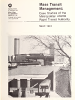 Mass Transit Management Case Studies of the Metropolitan Atlanta Rapid Transit Authority