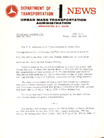 Department of Transportation News Urban Mass Transportation Administration UTMA 7377