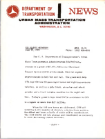 Department of Transportation News Urban Mass Transportation Administration UMTA 9174