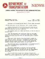 Department of Transportation News Urban Mass Transportation Administration DOT 12769