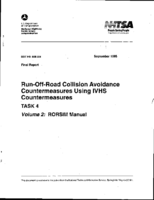 RunOffRoad Collision Avoidance Countermeasures Using IVHS Countermeasures  Task 4 Volume 2 RORSIM Manual