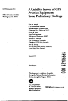 A Usability Survey of GPS Avionics Equipment Some Preliminary Findings