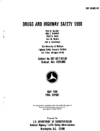 Drugs and Highway Safety 1980