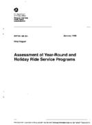 Assessment of YearRound and Holiday Ride Service Programs