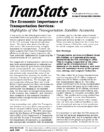 Economic Importance of Transportation Services Highlights of the Transportation Satellite Accounts