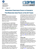 Remaining Prestress Force in Concrete Ties Removed from Track after 25 Years Research Results