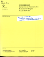 Proceedings Conference on Nondestructive Evaluation of Bridges