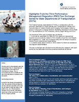 Highlights From the Third Performance Management Regulation PM3 Peer Exchange Series for State Departments of Transportation DOTs