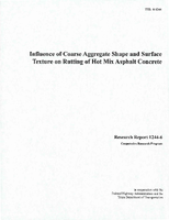 Influence of Coarse Aggregate Shape and Surface Texture on Rutting of Hot Mix Asphalt Concrete