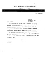 Air Travel Consumer Report November 1974