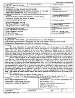 Benefits of the Texas Traffic Light Synchronization TLS Grant Program II Volume I Executive Summary and Appendices AC