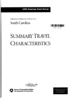 1995 American Travel Survey Summary Travel Characteristics South Carolina