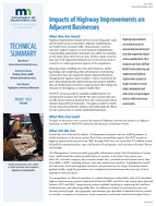 Impacts of Highway Improvements on Adjacent Businesses Summary