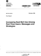 Increasing Seat Belt Use among PartTime Users Messages and Strategies