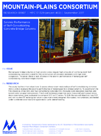 Seismic Performance of SelfConsolidating Concrete Bridge Columns  Research Brief