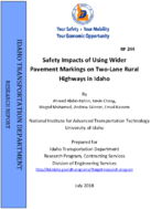 Safety Impacts of Using Wider Pavement Markings on TwoLane Rural Highways in Idaho