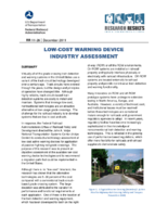 LowCost Warning Device Industry Assessment Research Results