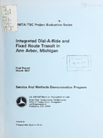 Integrated DialARide and Fixed Route Transit in Ann Arbor Michigan