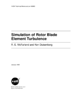 Simulation of Rotor Blade Element Turbulence