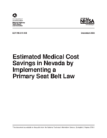 Estimated Medical Cost Savings in Nevada by Implementation of a Primary Seat Belt Law