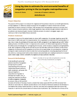 Using Big Data to estimate the Environmental Benefits of Congestion Pricing in the Los Angeles Metropolitan Area Research Brief