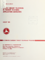 Closed Circuit Television in Transit Stations Application Guidelines