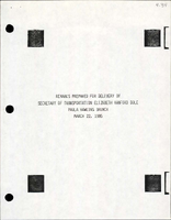 Remarks Prepared for Delivery by Secretary of Transportation Elizabeth Hanford Dole Paula Hawkins Brunch