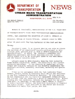 Department of Transportation News Urban Mass Transportation Administration UMTA 7626