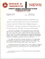 Department of Transportation News Urban Mass Transportation Administration UMTA 13774